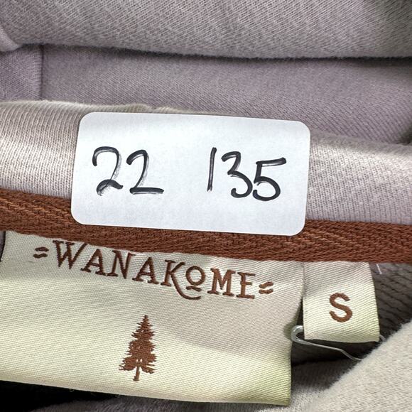 Wanakome Hoodie Women’s Small Pink Gray Colorblock Pullover Logo Patch soft cozy - Picture 13 of 13